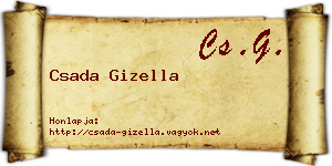Csada Gizella névjegykártya