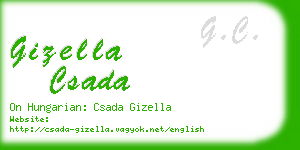 gizella csada business card